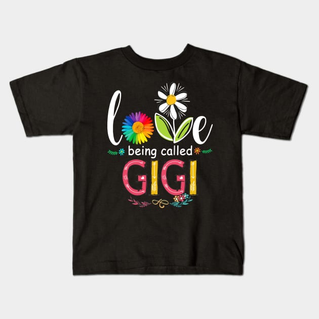 I Love being called Gigi Sunflower Kids T-Shirt by peskybeater